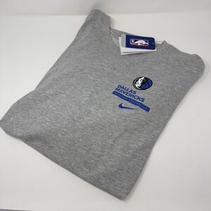 NWT Dallas Mavericks Nike NBA Authentics Long Sleeve Shirt Men's Gray XL Dri-Fit